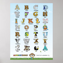 Alphabetimals Plakat - Dansk Version Poster