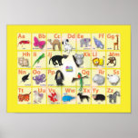 Alphabets: My ABC with 26 animals Poster