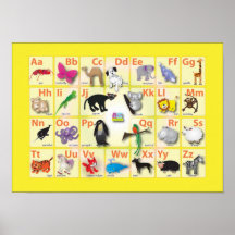 Alphabets: My ABC with 26 animals Poster