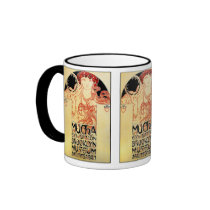 Alphones ( Alfons ) Mucha 1921 Exhibit Coffee Mugs