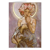Alphones Mucha ~ The Moon 1902 Card