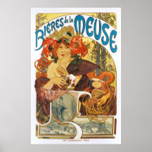Alphonse (Alfons) Mucha:  Bieres de la Meuse  (2) Poster