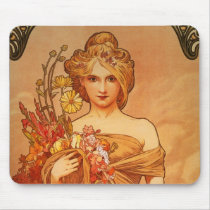 Alphonse (Alfons) Mucha Bouquet Mousepad