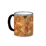 Alphonse (Alfons) Mucha  Bouquet Coffee Mugs