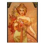 Alphonse (Alfons) Mucha  Bouquet Post Card