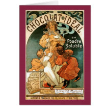 Alphonse (Alfons) Mucha Chocolat Ideal Greeting Card