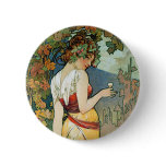 Alphonse (Alfons) Mucha: Cognac - Art Nouveau Buttons