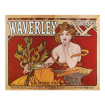 Alphonse ( Alfons ) Mucha ~ Waverley Cycles 1898 posters by ArtNouveauDaz Alphonse ( Alfons ) Mucha ~ Waverley Cycles 1898 posters