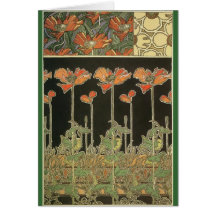 Alphonse Maria Mucha ~ Decoratifs Greeting Card