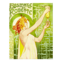Alphonse Mucha Absinthe Robette Invitations