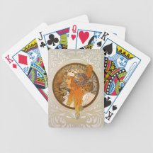 Alphonse Mucha Art Deco Bicycle Card Deck