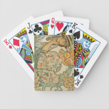 Alphonse Mucha Art Deco Bicycle Poker Cards