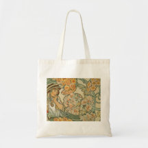 Alphonse Mucha Art Deco Canvas Bag