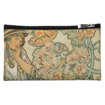 Alphonse Mucha Art Deco Cosmetic Bags