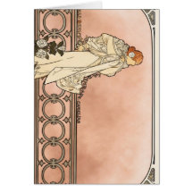 Alphonse Mucha Art Deco Greeting Cards