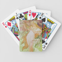 Alphonse Mucha Art Deco Playing Cards