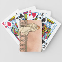 Alphonse Mucha Art Deco Poker Cards