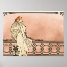 Alphonse Mucha Art Deco Poster