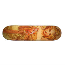 Alphonse Mucha Art Deco Skate Board Decks