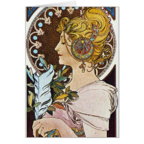 Alphonse Mucha Artwork Greeting Card