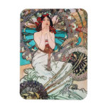 Alphonse Mucha Artwork Rectangle Magnet