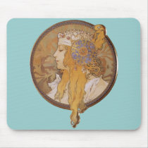 Alphonse Mucha ~ Byzantine Head: The Blonde mousepads by ArtNouveauDaz Alphonse Mucha ~ Byzantine Head: The Blonde mousepads
