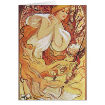 Alphonse Mucha Chocolat Greeting Cards