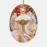 Alphonse Mucha: Daydream (Rêverie) Ceramic Ornament