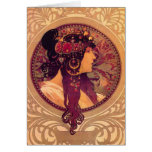 Alphonse Mucha - Donna Orechini Greeting Card