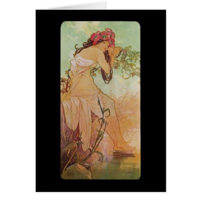 Alphonse Mucha Ete Summer Card by vintage_poster