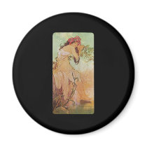 Alphonse Mucha Ete Summer Refrigerator Magnet