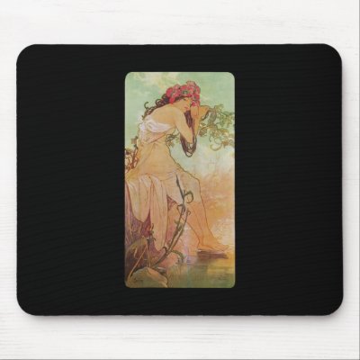Alphonse Mucha Ete Summer Mousepad by vintage_poster