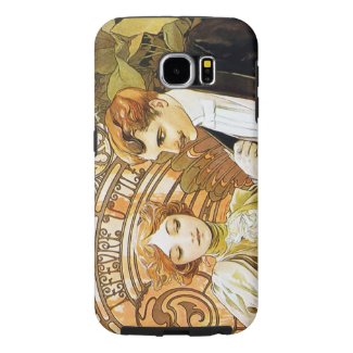 Alphonse Mucha Flirt Vintage Romantic Art Nouveau Samsung Galaxy S6 Cases