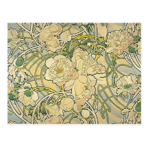 Alphonse Mucha - Flowers Post Card