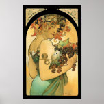 Alphonse Mucha ~ Fruit ( 1897 ) Art Nouveau Print