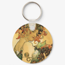 Alphonse Mucha ~ Fruit. 1897 keychains by ArtNouveauDaz Alphonse Mucha ~ Fruit. 1897 keychains