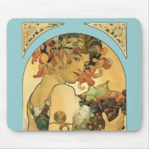 Alphonse Mucha ~ Fruit ( 1897 ) Mousepad by ArtNouveauDaz Alphonse Mucha ~ Fruit ( 1897 ) Mousepad