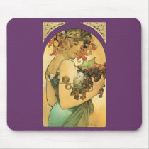 Alphonse Mucha ~ Fruit ( 1897 ) mousepads by ArtNouveauDaz Alphonse Mucha ~ Fruit ( 1897 ) mousepads