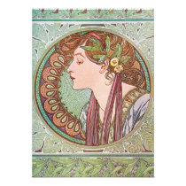 Alphonse Mucha Goddess Art invitations