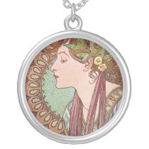 Alphonse Mucha Goddess Art necklaces