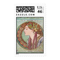 Alphonse Mucha Goddess Art stamps