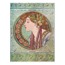 Alphonse Mucha Goddess Art postcards