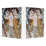 Alphonse Mucha Goddess 3 Ring Binder
