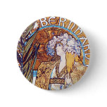 Alphonse Mucha Goddess Pin