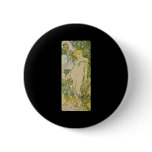 Alphonse Mucha Iris Button