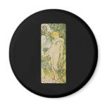 Alphonse Mucha Iris Fridge Magnets