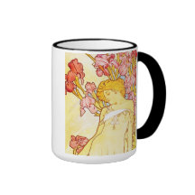 Alphonse Mucha Iris Mug