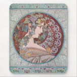 Alphonse Mucha Ivy Art Nouveau Mousepad Mouse Pad