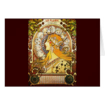 Alphonse Mucha La Plume Cards