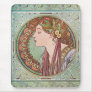 Alphonse Mucha Laurel Art Nouveau Mousepad